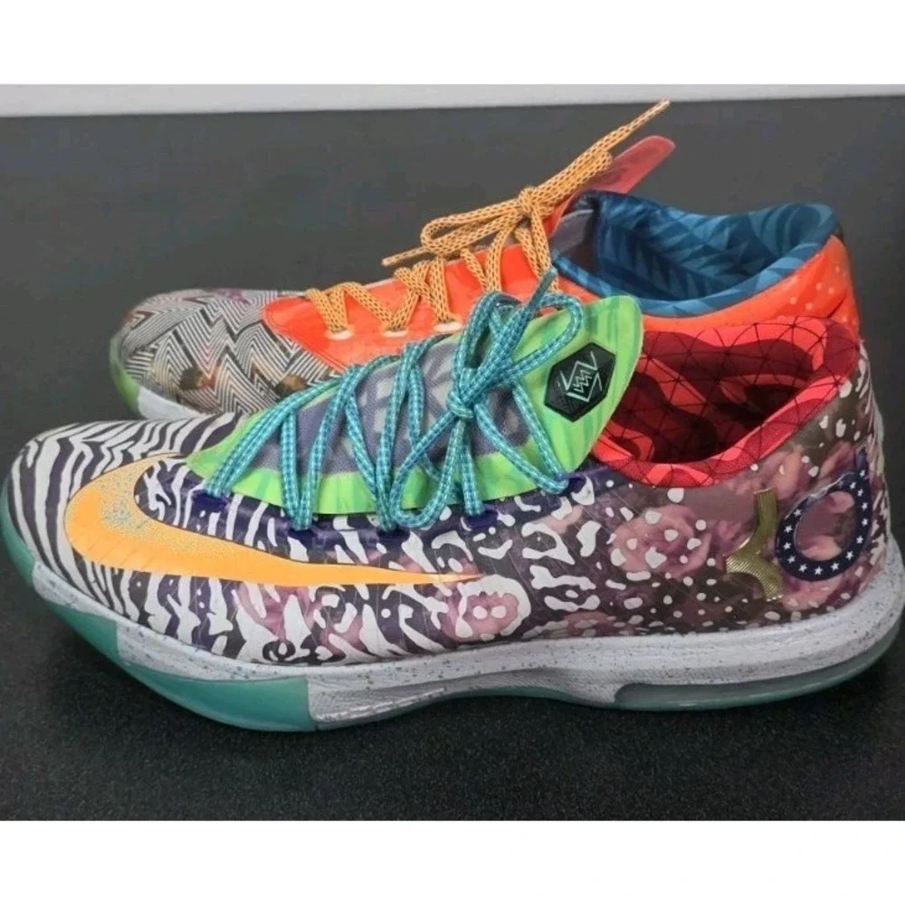 Nike KD 6 What The 14 Multicolor 669809-500‎ Kevin Durant Men's VI Sneakers EUC